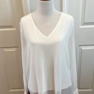 New, never worn  XL long sleeve off white blouse